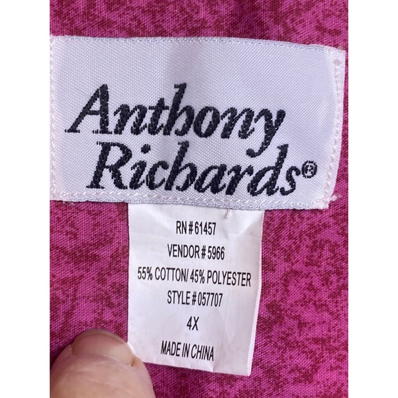 VTG Anthony‎ Richards Dress Womens 4XL Floral Pockets Caftan Mumu Wrap Around - Picture 5 of 9